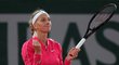 Česká tenistka Petra Kvitová se raduje z postupu do čtvrtfinále French Open