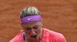 Petra Kvitová během utkání s Erakovičovou v prvním kole French Open