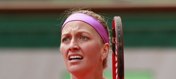 Pojď! Petra Kvitová se povzbuzuje v zápase s Erakovičovou v prvním kole French Open