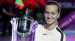 Česká tenistka Petra Kvitová poté, co vyhrála turnaj v Petrohradu