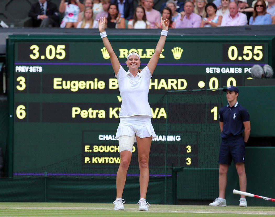 Petra Kvitová slaví svůj druhý wimbledonský titul