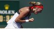 Česká tenistka Petra Kvitová se raduje po vítězném míči
