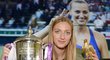 Česká tenistka Kvitová prožila skvělý únor roku 2018. Po příletu z Dauhá pózovala s poháry za tituly v Petrohradu a v Dauhá