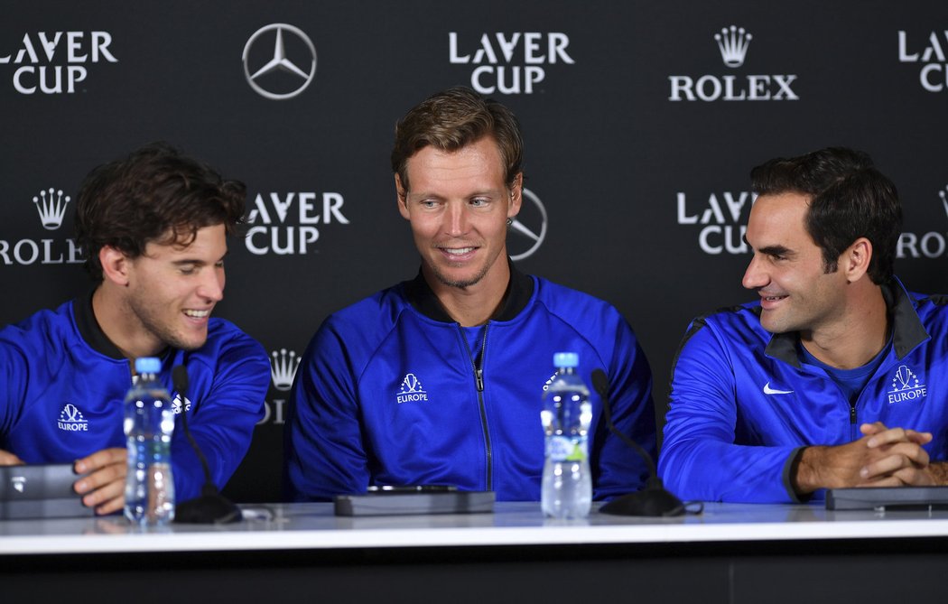 Thiem, Berdych a Federer ve vzájemném rozhovoru