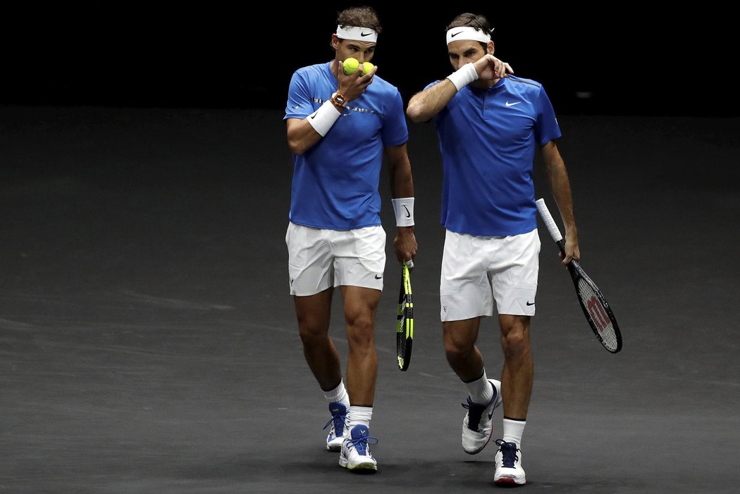 Nadal a Federer si spolu poprvé zahráli debla