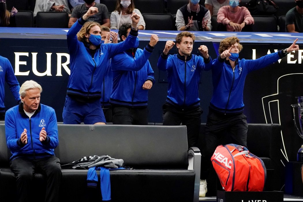 Tenisový Laver Cup, kde v úvodu jasně dominoval výběr Evropy