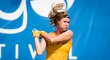 Česká tenistka Marie Bouzková na turnaji v Chicagu, kde vypadla v prvním kole s Japonkou Misaki Doiovou