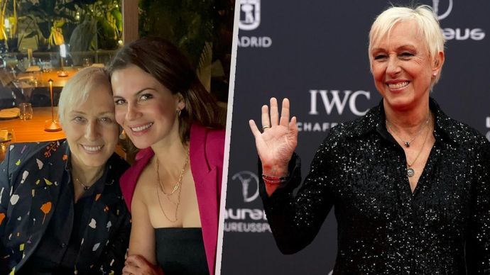 Manželka Martiny Navrátilové Julia Lemigová připravila manželce parádní mejdan k narozeninám