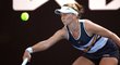 Česká tenistka Barbora Krejčíková během utkání prvního kola na Australian Open