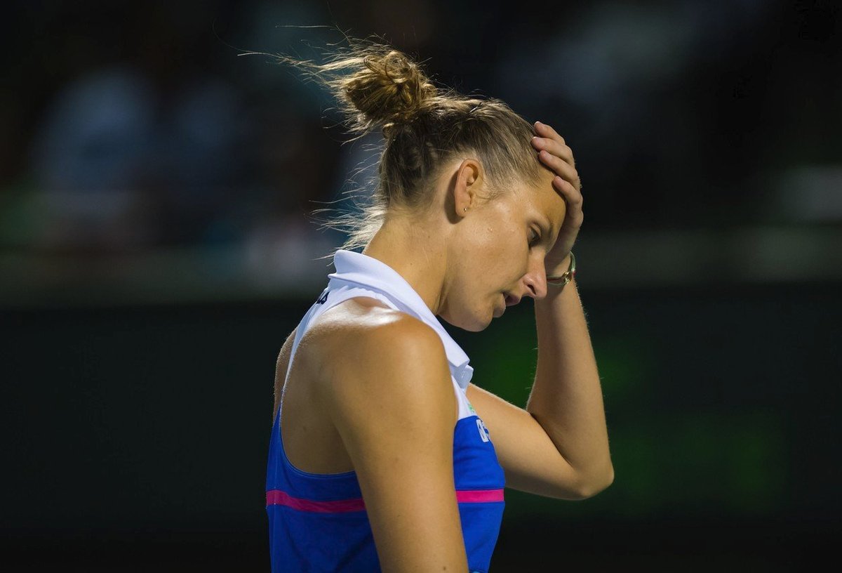 Karolína Plíšková ve čtvrtfinále turnaje v Miami proti Victorii Azarenkové