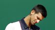 Novak Djokovič během semifinále v Monte Carlu proti Rogeru Federerovi