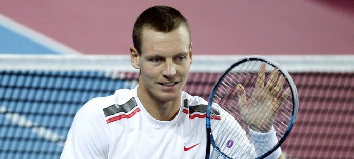 Tomáš Berdych porazil v českém souboji Lukáše Rosola.