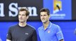 Andy Murray a Novak Djokovič před finále Australian Open