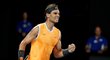 Španělský tenista Rafael Nadal se raduje z postupu do finále Australian Open