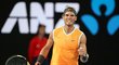 Španělský tenista Rafael Nadal se raduje z postupu do finále Australian Open