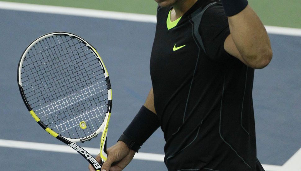 Nadal se raduje po dalším vyhraném zápase