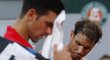 Novak Djokovič a Rafael Nadal. Dvě hrající legendy světového tenisu v semifinále Roland Garros