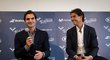 Tenisové legendy Roger Federer a Rafael Nadal