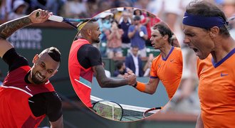 Nadal zkrotil Kyrgiose, ten zuřil. Raketou málem trefil sběrače, pak se kál