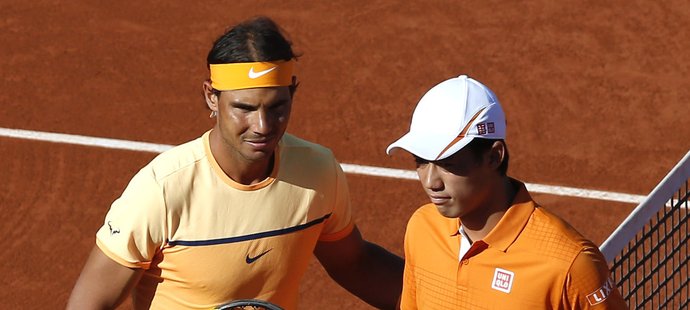 Rafael Nadal se ve finále utkal s Nišikorim