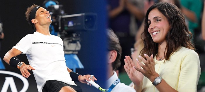 Španělského tenistu Rafaela Nadala v Melbourne na Australian Open podporuje i přítelkyně Xisca Perello 