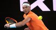 Rafael Nadal v akci na Australian Open