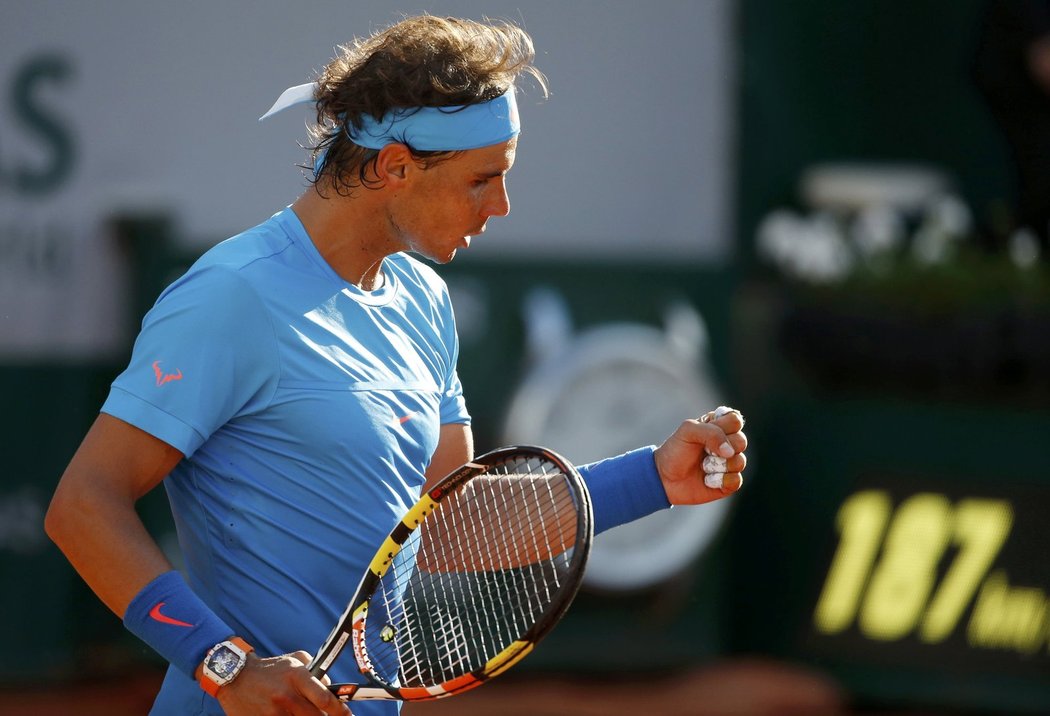 Rafael Nadal se raduje z postupu do dalšího kola