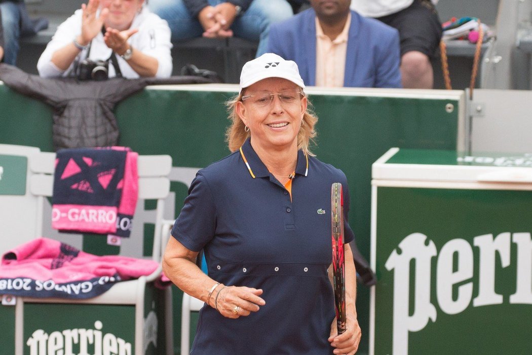 Tenisová legenda Martina Navrátilová na Roland Garros