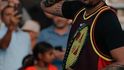 Nick Kyrgios při tenisové exhibici