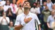 Novak Djokovič je ve svém desátém wimbledonském semifináe