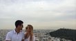 Novak Djokovič je s přítelkyní Jelenou Rističovou na dovolené v Athénách, odkud také oznámil světu radostnou novinu, že se stane otcem