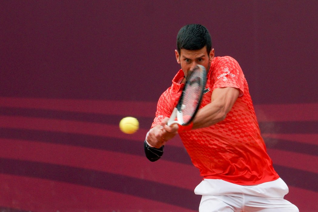 Tenista Novak Djokovič během zápasu