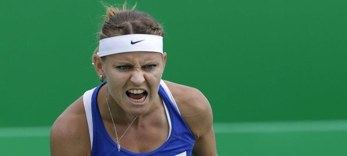 Lucie Šafářová se hecuje ve čtvrtfinále čtyřhry na olympiádě v Riu