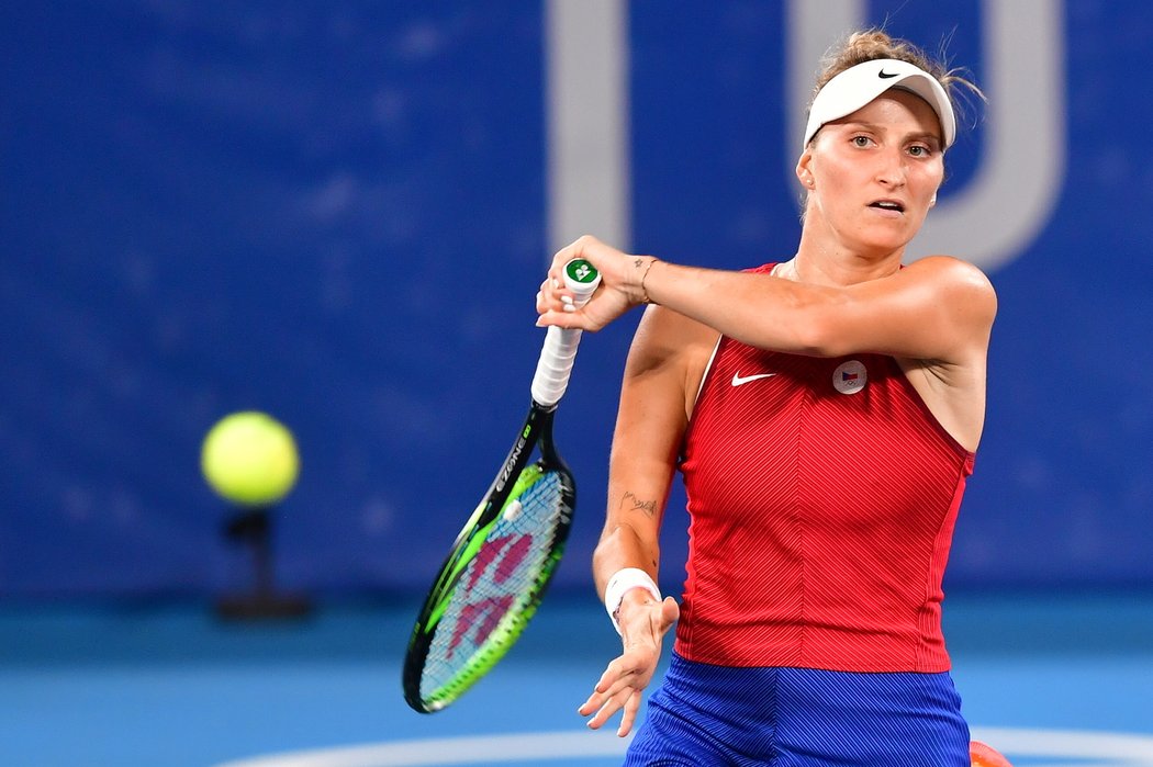 Markéta Vondroušová při finále olympijského turnaje