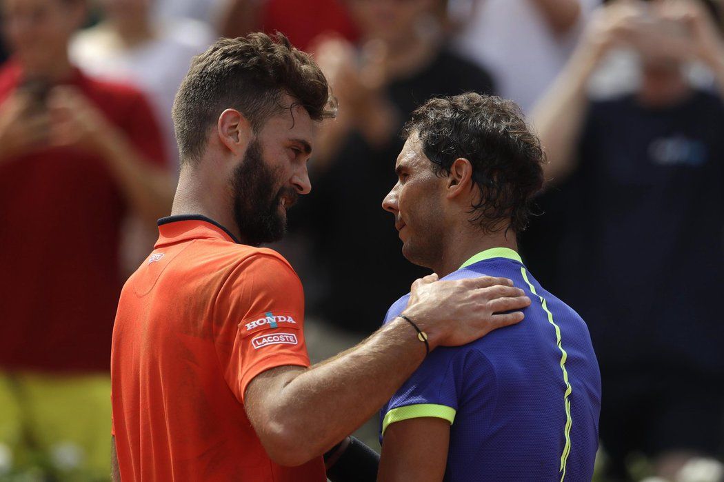 Benoit Paire s Rafaelem Nadalem na French Open