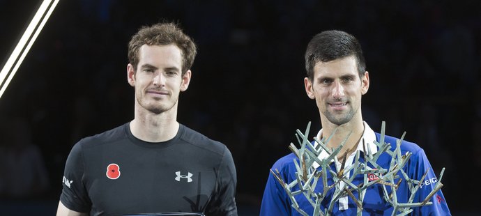 Finalisté turnaje v Paříži, Andy Murray a Novak Djokovič