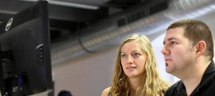 Petra Kvitová s tenisovým expertem deníku Sport Janem Jarochem