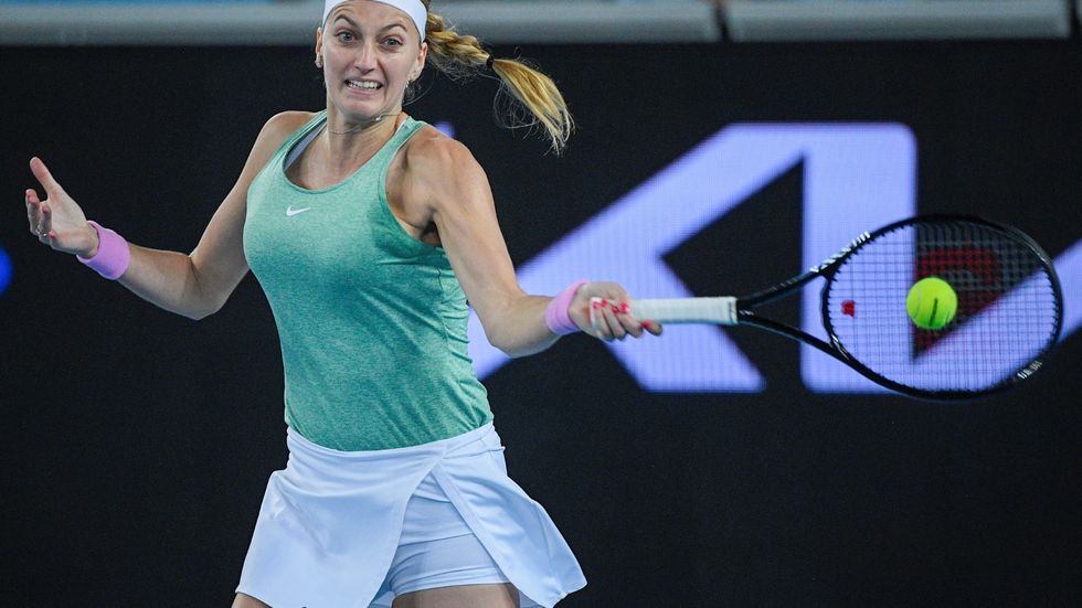 Petra Kvitová během zápasu Yarra Valley Classic v Melbourne proti Venus Williamsové