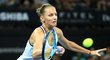 Česká tenistka Karolína Plíšková na turnaji v Brisbane během vítězného čtvrtfinále
