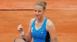 Česká tenistka Karolína Plíšková se na French Open raduje z postupu do druhého kola