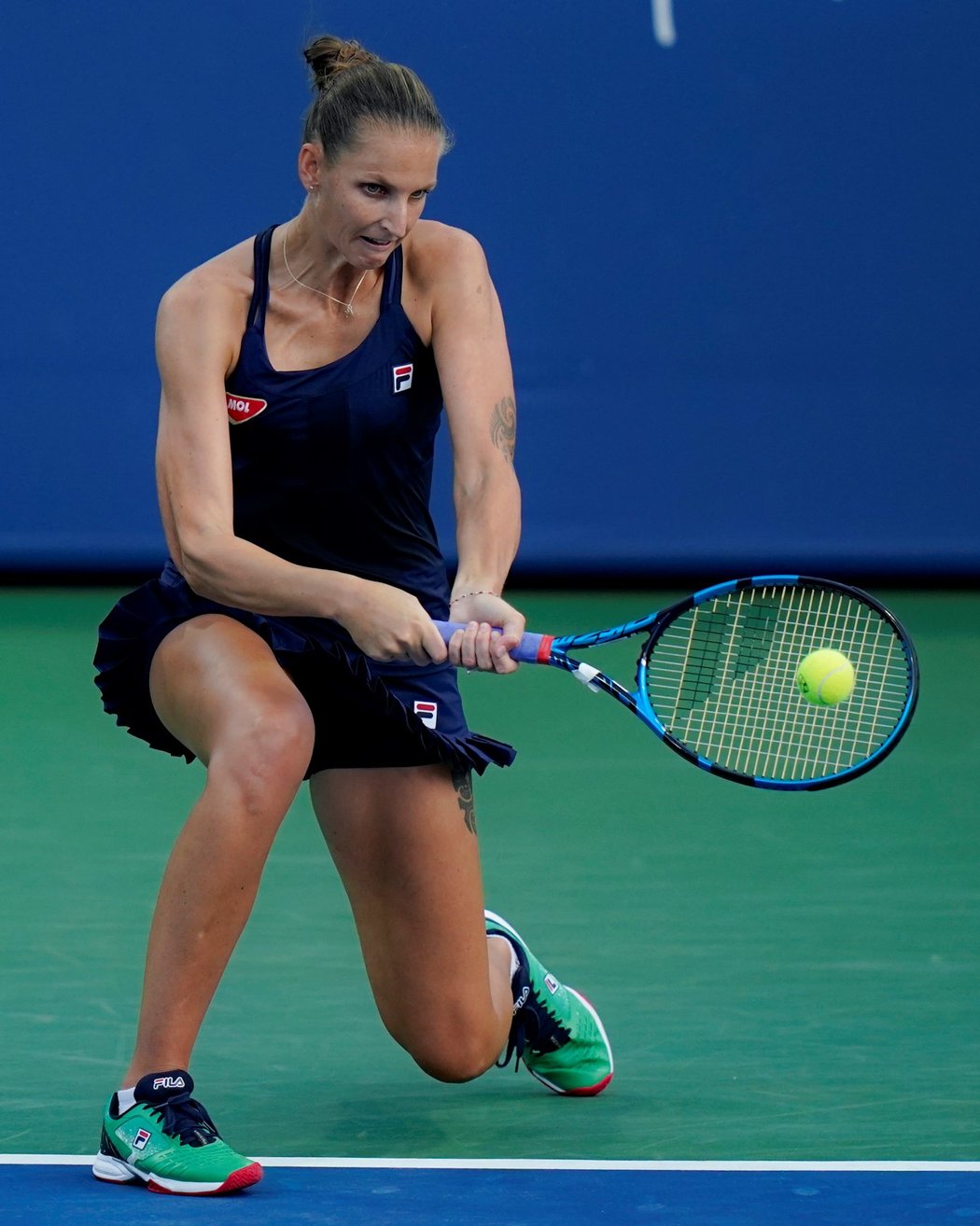 Česká tenistka Karolína Plíšková při generálce na US Open na turnaji v New Yorku