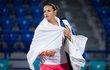 Česká tenistka Karolína Plíšková na prvním turnaji sezony v Abú Zabí, kde vypadla ve druhém kole