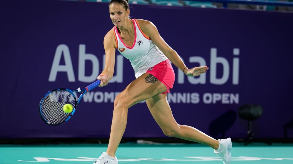 Česká tenistka Karolína Plíšková na prvním turnaji sezony v Abú Zabí (ilustrační foto)