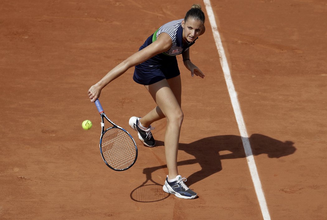 Česká tenistka Karolína Plíšková na grandslamovém French Open, kde v prvním kole porazila čínskou tenistku Čeng Saj-saj