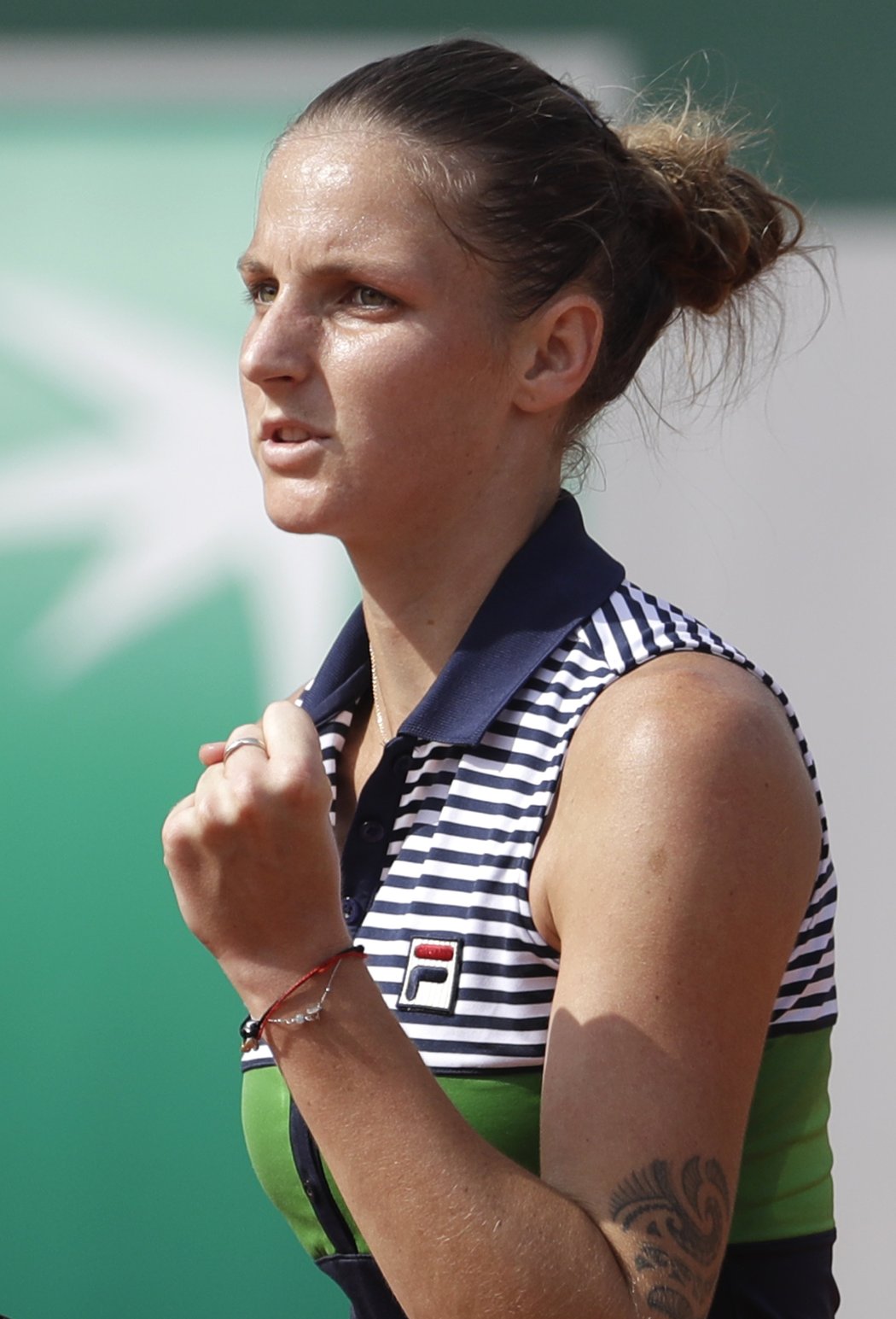 Česká tenistka Karolína Plíšková na grandslamovém French Open, kde v prvním kole porazila čínskou tenistku Čeng Saj-saj