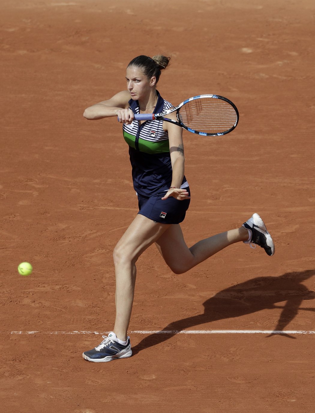 Česká tenistka Karolína Plíšková na grandslamovém French Open, kde v prvním kole porazila čínskou tenistku Čeng Saj-saj