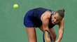 Česká tenistka Karolína Plíšková ěhem neúspěšného druhého kola na US Open