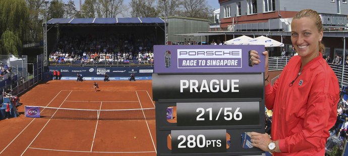 Petra Kvitová před začátkem turnaje Prague Open, který je 21. zastávkou WTA v sezoně