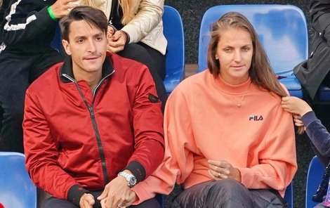 Karolína Plíšková s manželem na tenisovém turnaji ve Stromovce...