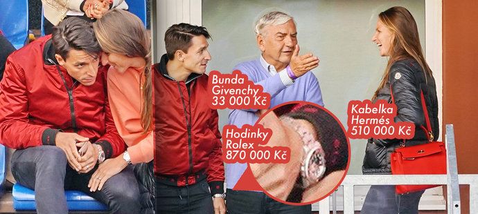 Hvězdný pár Karolína Plíšková s Michalem Hrdličkou se na turnaj ve Stromovce vyfikl... a potkal se třeba s hercem Miroslavem Donutilem.